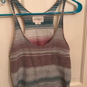 Obey muted striped racerback tank